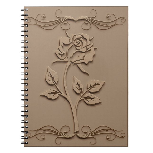 Embossed Rose Journal/Notebook Notebook (Front)