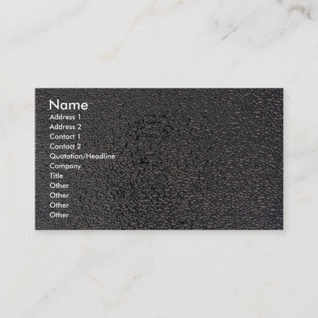 Embossed silver business card (Front)