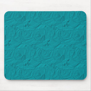 Embossed Textured Roses TEAL MOUSEPAD