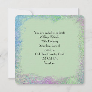 Embossed Watercolor Abstract Invitation
