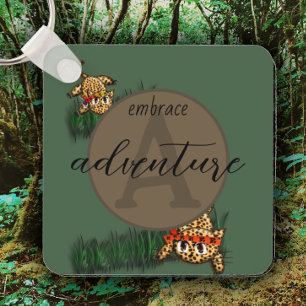 Embrace Adventure Cute Leopard Safari Key Ring