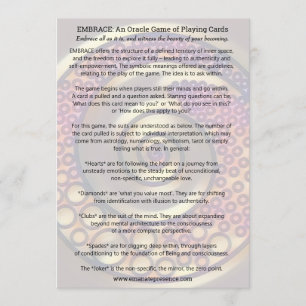 EMBRACE: an Oracle Game of  Playing Cards
