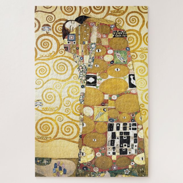 Embrace by Gustav Klimt Painting Pattern Artwork Jigsaw Puzzle (Vertical)