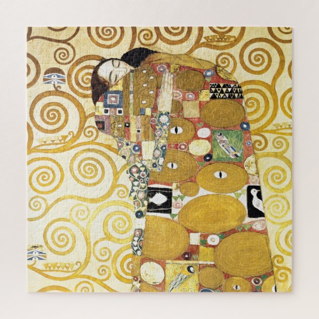 Embrace by Gustav Klimt Painting Pattern Artwork Jigsaw Puzzle (Vertical)