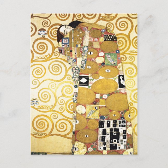 Embrace by Gustav Klimt Painting Pattern Artwork Postcard (Front)