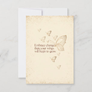 Embrace Change-Inspirational Semicolon Butterfly Card