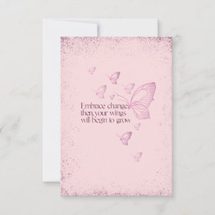 Embrace Change-Inspirational Semicolon Butterfly Card