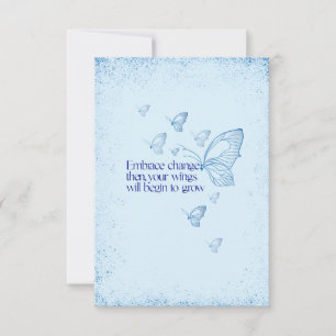 Embrace Change-Inspirational Semicolon Butterfly Card