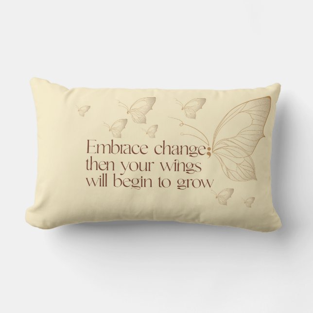 Embrace Change Lumbar Pillow (Front)