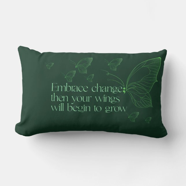 Embrace Change Lumbar Pillow (Front)
