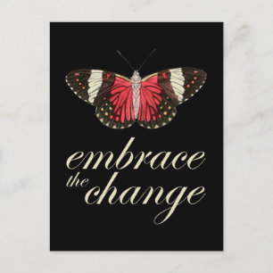 Embrace Change Pink Postcard
