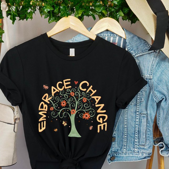 Embrace Change Whimsical Tree Inspirivity T-Shirt (Creator Uploaded)