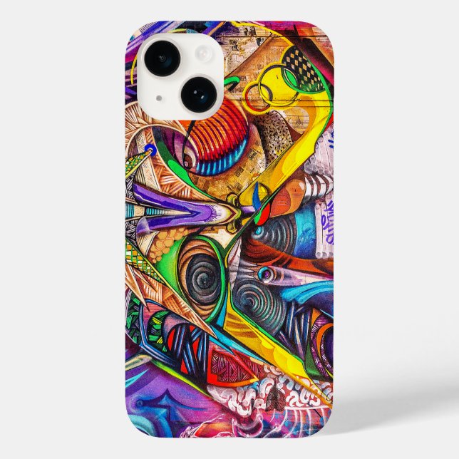 Embrace Colourful Graffiti Art with Our Retro Case-Mate iPhone Case (Back)