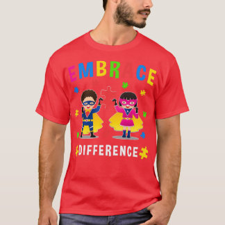 Embrace Difference Month Ribbon Puzzle Difference T-Shirt