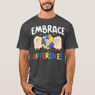 Embrace Difference with Sheeps for Autism T-Shirt