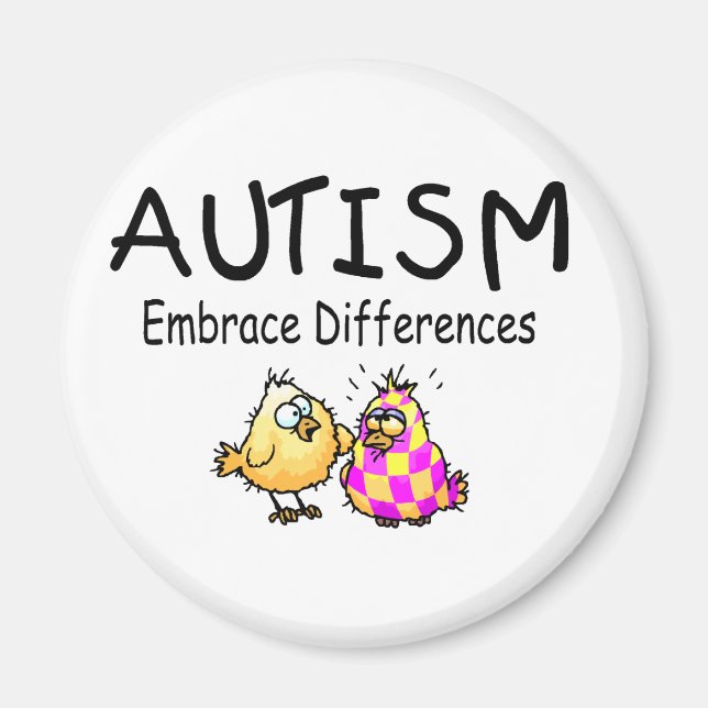 Embrace Differences (2 chicks) Magnet (Front)