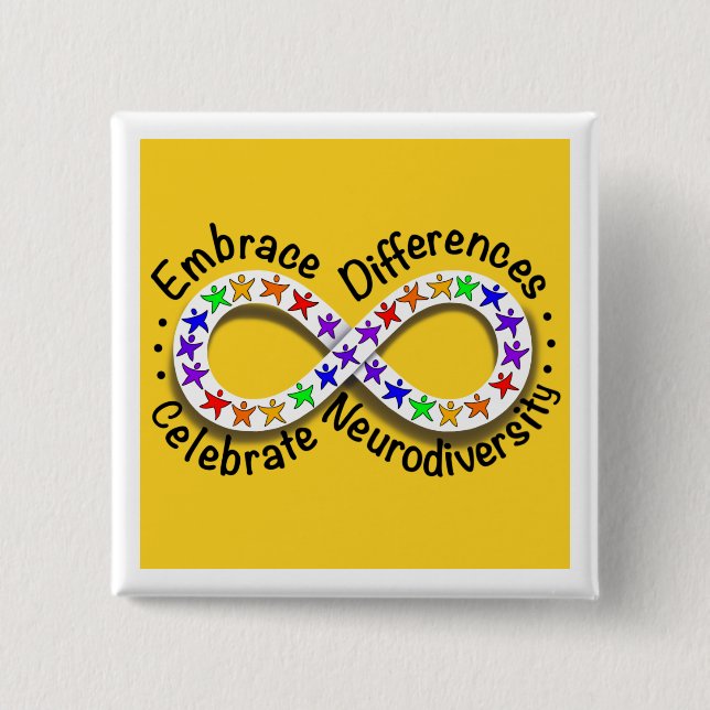 “Embrace Differences, Celebrate...” Button Pin (Front)