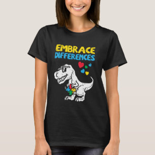 Embrace Differences Dino Toddler Boys Autism Aware T-Shirt