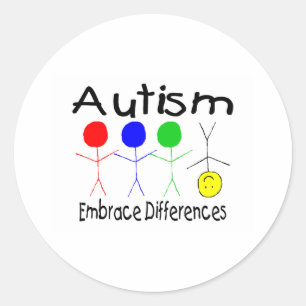 Embrace Differences (People) Classic Round Sticker