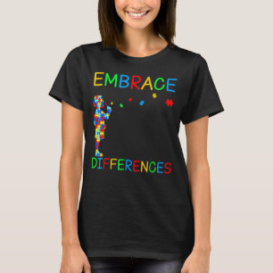 Embrace Differences puzzle Autism Awareness Day T-Shirt