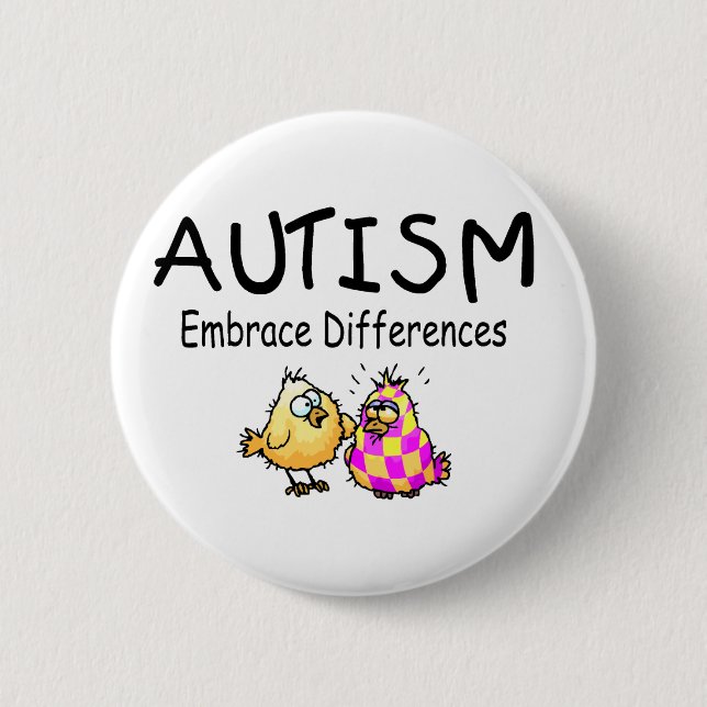 Embrace Differences (PY) 6 Cm Round Badge (Front)