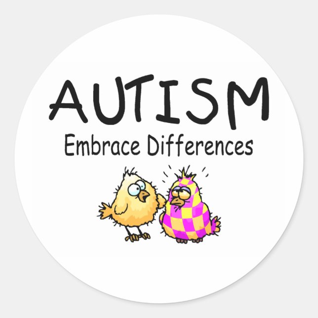 Embrace Differences (PY) Classic Round Sticker (Front)
