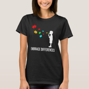 Embrace Differences Support Autism Awareness Day T-Shirt