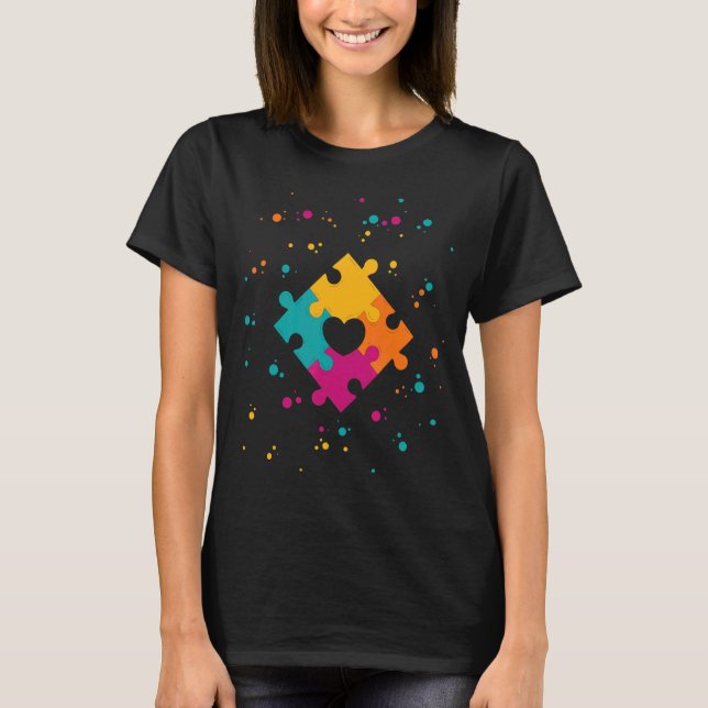 Embrace Differences Support Autism Awareness Day T T-Shirt (Front)