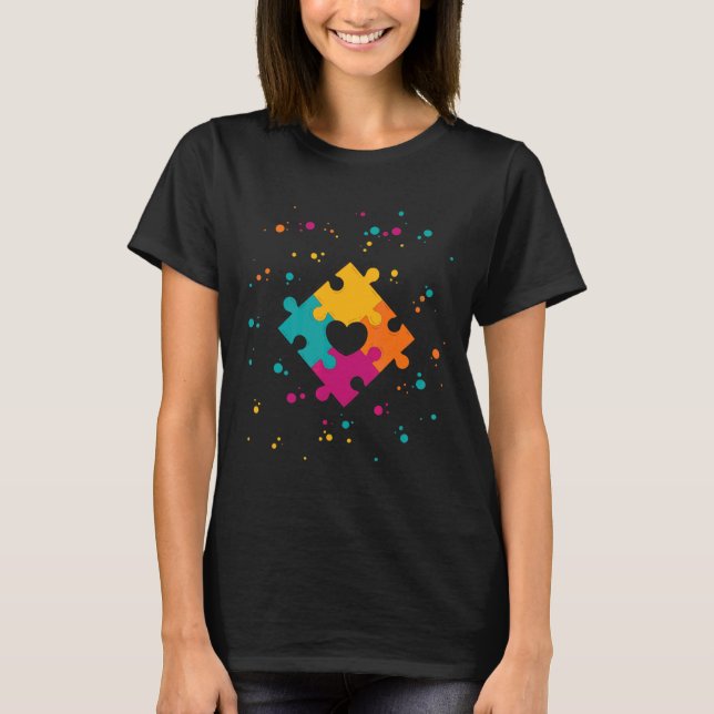 Embrace Differences Support Autism Awareness Day T T-Shirt (Front)