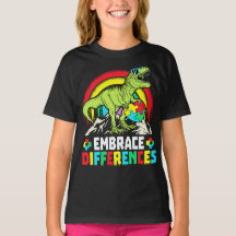 Embrace Differences T Rex Dinosaur Autism Awarenes