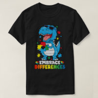 Embrace Differences T Rex Dinosaur Autism Awarenes
