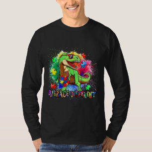 Embrace Different Autism Awareness Dinosaur T-Shirt