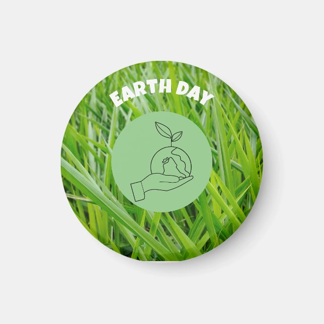 Embrace Earth Day with Sustainable Style Magnet (Front)