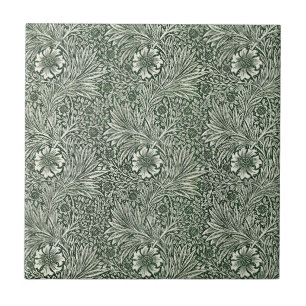 Embrace Elegance with Green Marigold Ceramic Tile