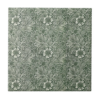 Embrace Elegance with Green Marigold Ceramic Tile