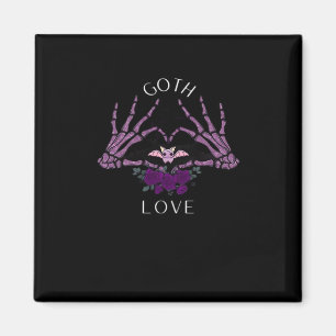 Embrace Goth Skeleton Heart Artistic Style Magnet