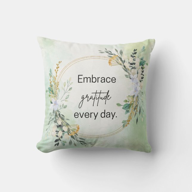 Embrace Gratitude Pillow (Front)