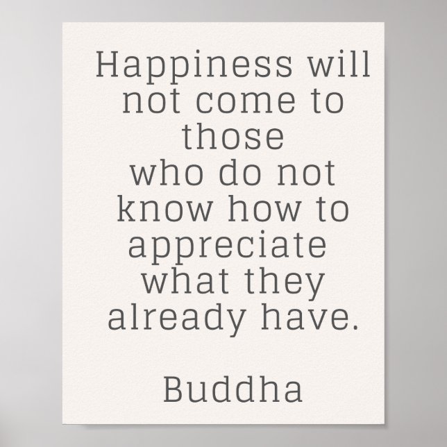 Embrace Happiness A Buddha Quote Poster (Front)