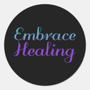 Embrace Healing Prevention Awareness Design Classic Round Sticker