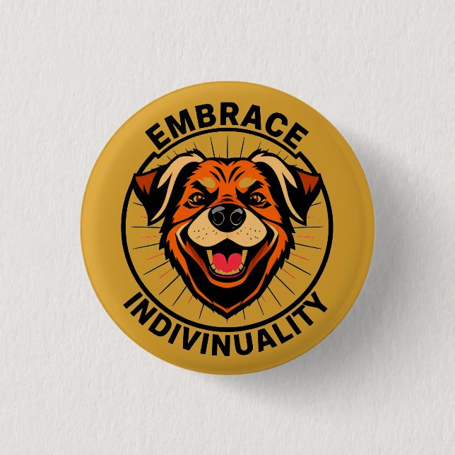 Embrace Individuality Text Circular Design 3 Cm Round Badge (Front)