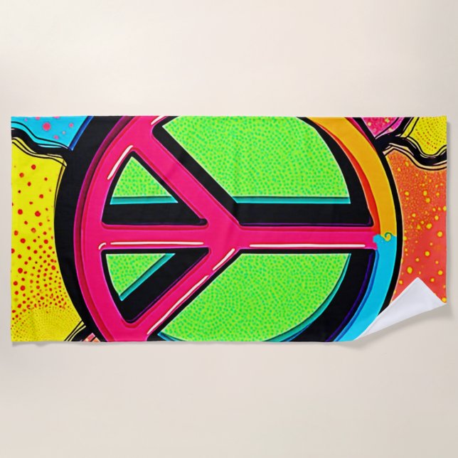 Embrace Inner Peace & Joy Beach Towel (Front)