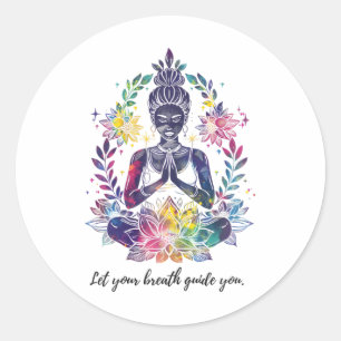 Embrace Inner Peace - Yoga And Meditation Inspired Classic Round Sticker