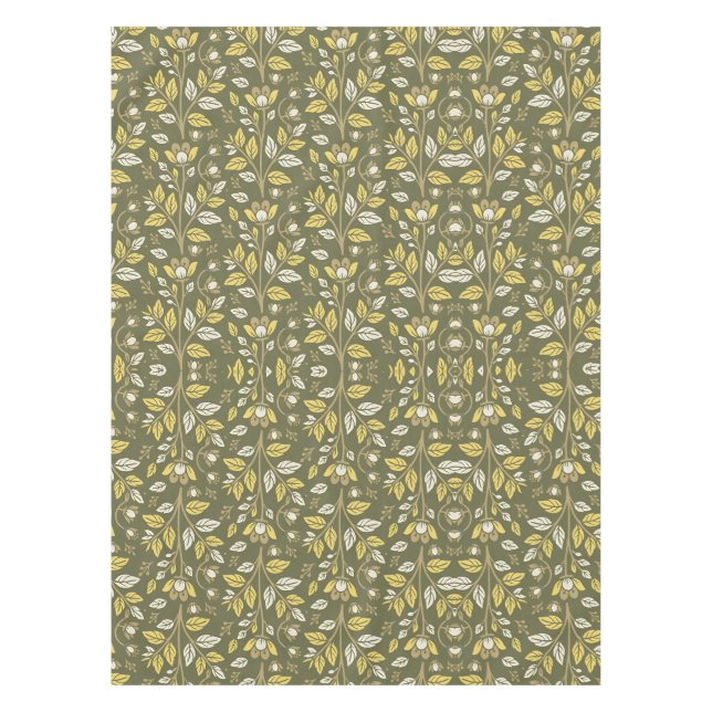 Embrace Nature with Elegant Floral Patterns Tablecloth (Front)