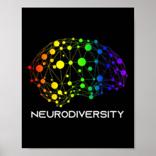 Embrace Neurodiversity Autism Adhd Asd Brain Srews Poster