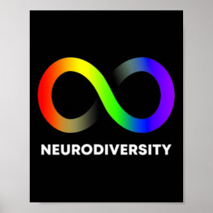 Embrace Neurodiversity Autism Adhd Asd Infinity Ra Poster