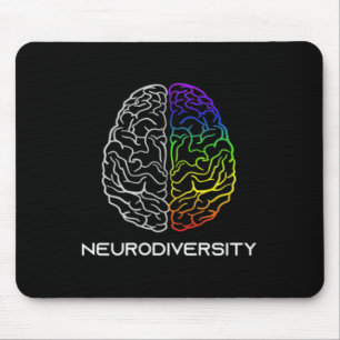 Embrace Neurodiversity Autism Adhd Asd Rainbow Bra Mouse Pad