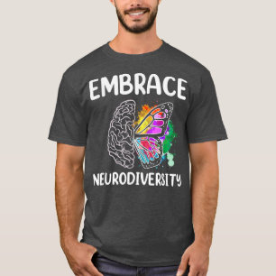 Embrace Neurodiversity Autism ADHD ASD Rainbow Bra T-Shirt