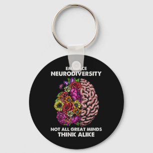 Embrace Neurodiversity Autism Awareness Adhd Sped  Key Ring