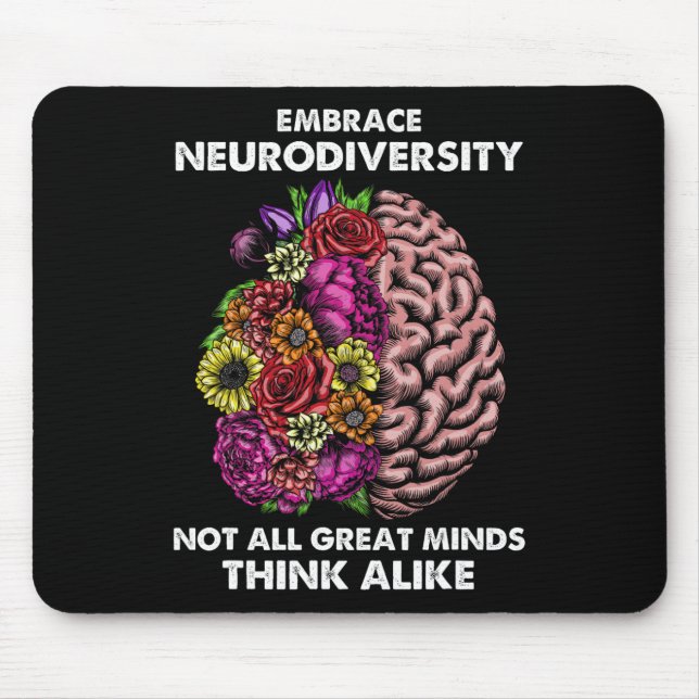 Embrace Neurodiversity Autism Awareness Adhd Sped  Mouse Pad (Front)