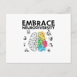 Embrace Neurodiversity Autism Awareness Announcement Postcard